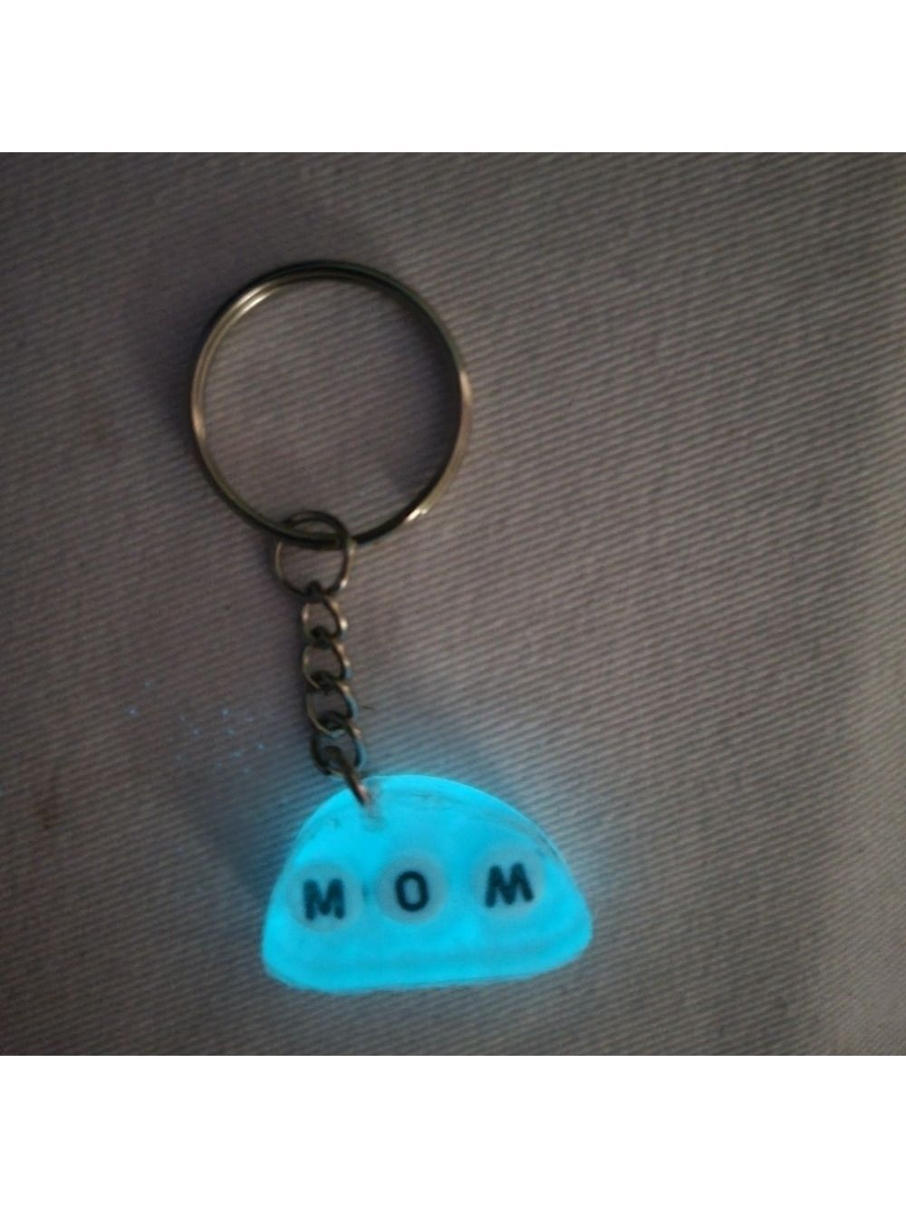 Handmade Epoxy Resin Mom Keychain Glow In The Dark
